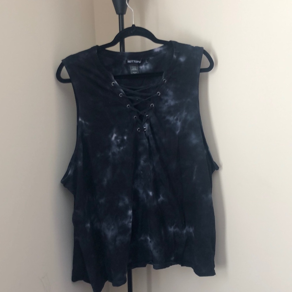 Blue dye tank top